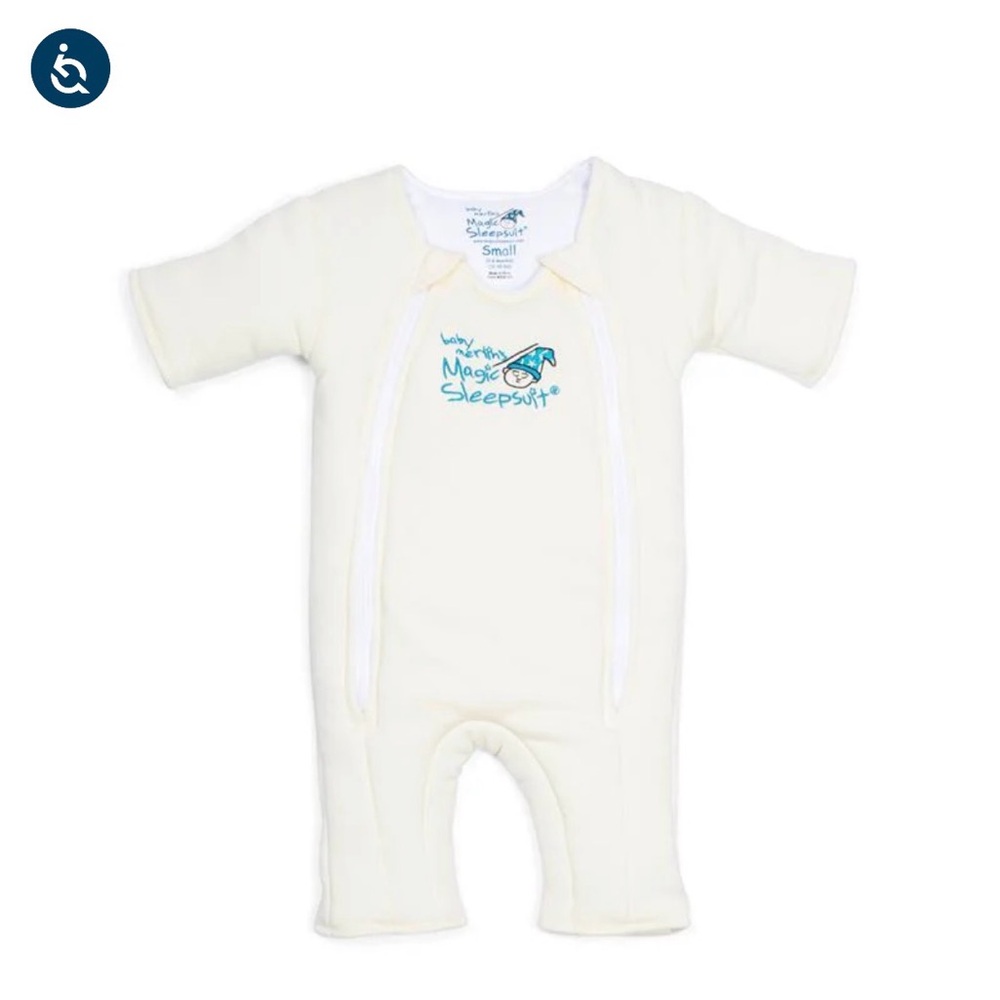 Baby Merlin's Magic Sleepsuit, Cream Small